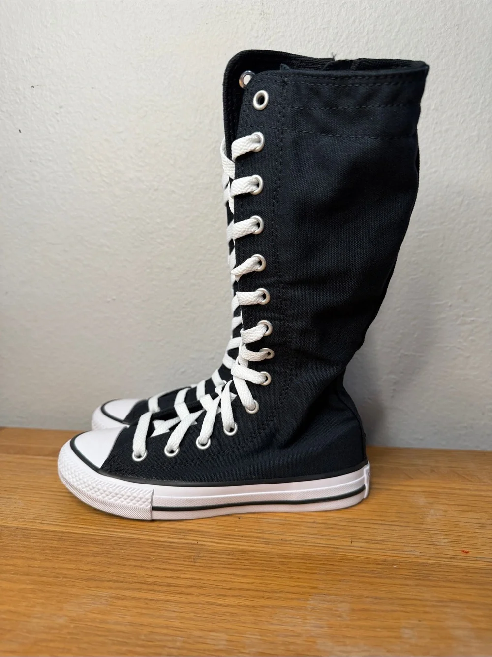 Kids converse XX-Hi sneakers 3 knee high canvas size 12